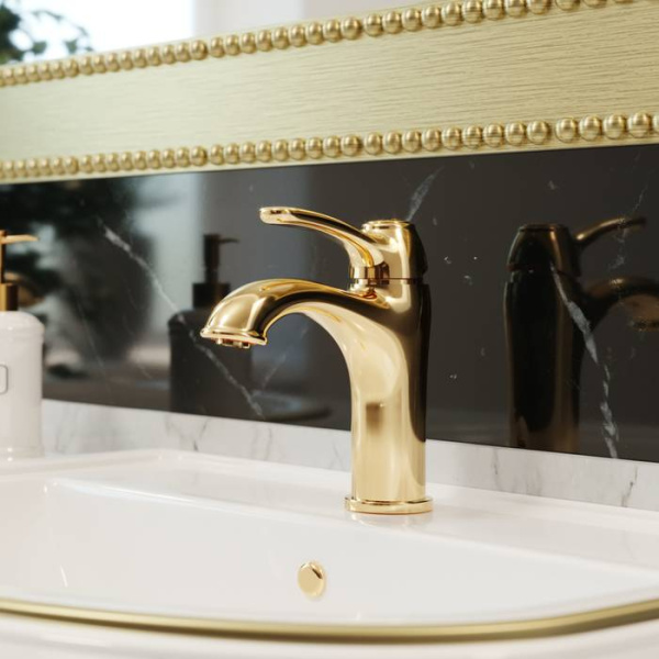 Смеситель для умывальника IDDIS Oldie желтое золото (OLDYG00i01)